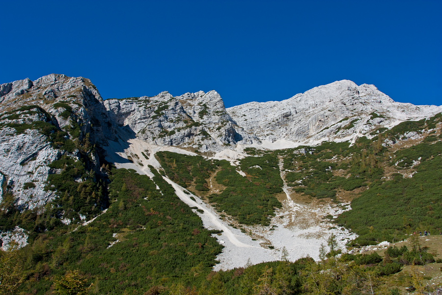 View towards Mala Mojstrovka from Vršič pass