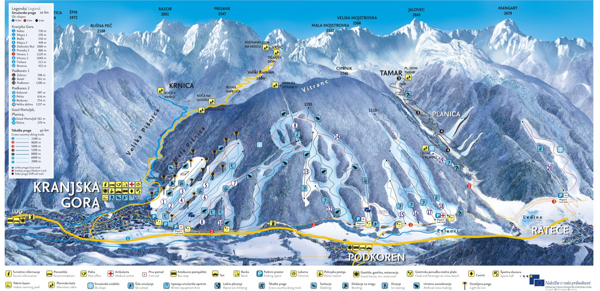 Ski resort map (www.kr-gora.si)