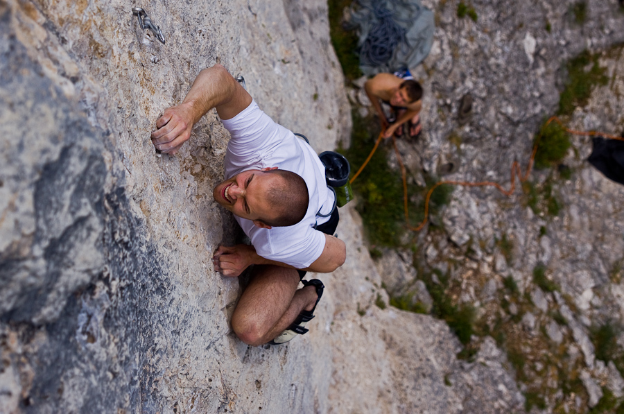 climbing in crni kal slovenia