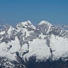 Jalovec and Mangart from the summit of Kanjavec