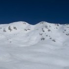 Skiing from Kanjavec