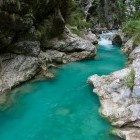 Turquoise Tolminka river