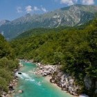 Turquoise Soča river