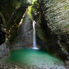 Kozjak waterfall near Camp Koren, Kobarid