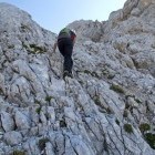 Rjavina - Začetek plezalnega dela poti