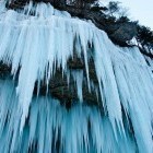Upper Peričnik waterfall in winter