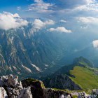 Slovenska pot na Mangart - pogled proti dolini Koritnice