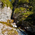 Waterfall just below the source of Soča