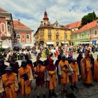 Lively city of Ptuj, Slovenia