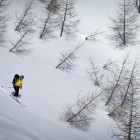 Skiing from Debeli vrh, Pokljuka