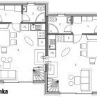 Chalets Alpinka Krvavec floor plan, ground floor, both chalets