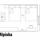Chalets Alpinka Krvavec floor plan, 2nd floor, chalet 1