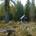 Hunters hut below Krstenica alpine meadow