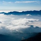 Pogled proti planini Uskovnica in Spodnjim bohinjskim goram