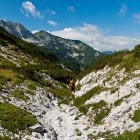 Descent towards Poljana alpine meadow