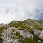 Just below the summit of Rodica