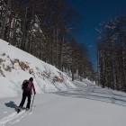 Velika planina - along the snowy road